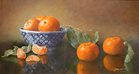 Blue Bowl and Clementines (SOLD)